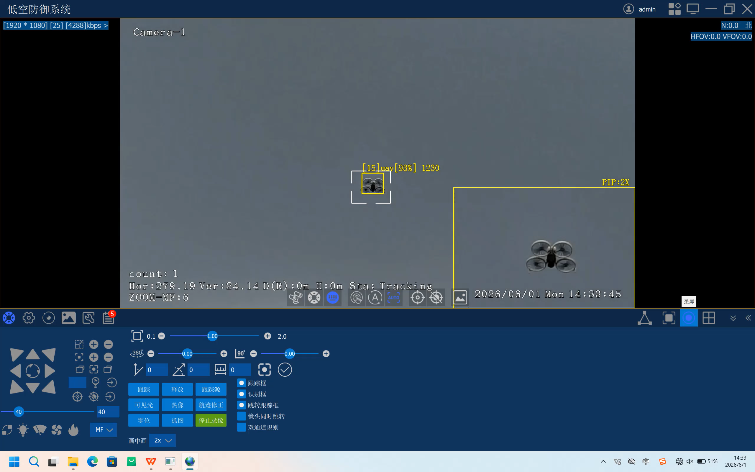 EO control and tracking interface